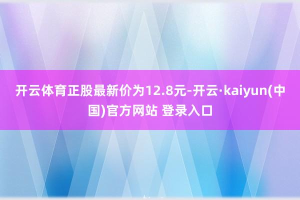 开云体育正股最新价为12.8元-开云·kaiyun(中国)官方网站 登录入口