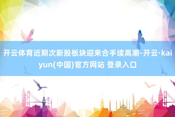 开云体育近期次新股板块迎来合手续高潮-开云·kaiyun(中国)官方网站 登录入口