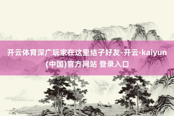 开云体育深广玩家在这里结子好友-开云·kaiyun(中国)官方网站 登录入口
