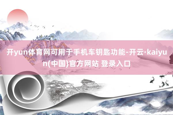 开yun体育网可用于手机车钥匙功能-开云·kaiyun(中国)官方网站 登录入口