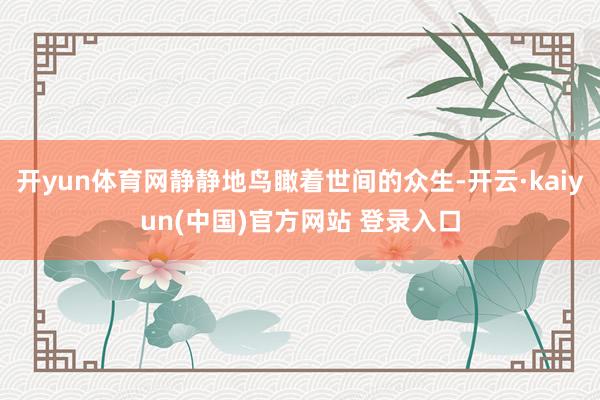 开yun体育网静静地鸟瞰着世间的众生-开云·kaiyun(中国)官方网站 登录入口