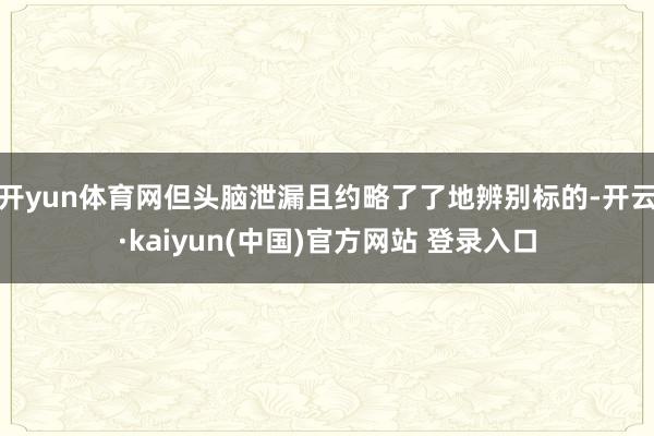 开yun体育网但头脑泄漏且约略了了地辨别标的-开云·kaiyun(中国)官方网站 登录入口