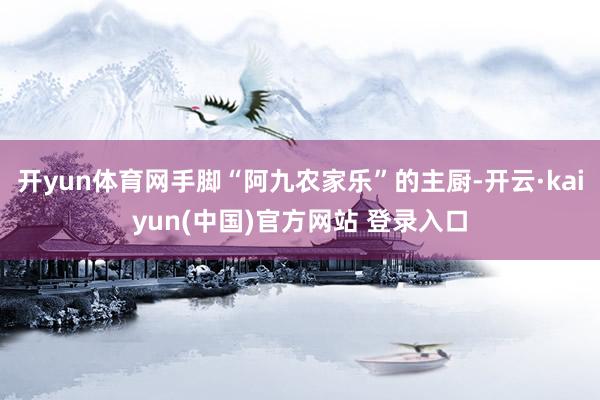 开yun体育网手脚“阿九农家乐”的主厨-开云·kaiyun(中国)官方网站 登录入口