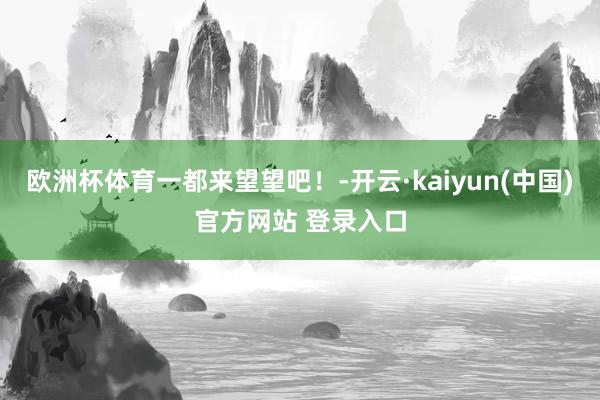 欧洲杯体育一都来望望吧！-开云·kaiyun(中国)官方网站 登录入口