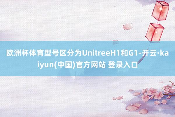 欧洲杯体育型号区分为UnitreeH1和G1-开云·kaiyun(中国)官方网站 登录入口