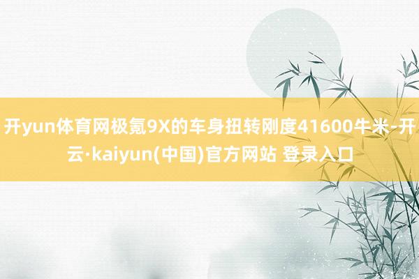 开yun体育网极氪9X的车身扭转刚度41600牛米-开云·kaiyun(中国)官方网站 登录入口