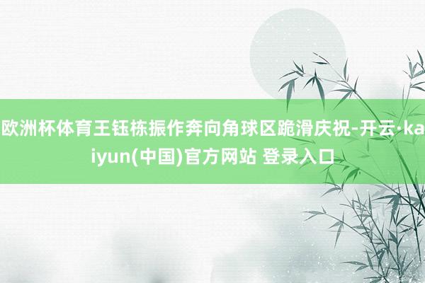 欧洲杯体育王钰栋振作奔向角球区跪滑庆祝-开云·kaiyun(中国)官方网站 登录入口