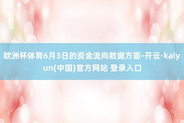 欧洲杯体育6月3日的资金流向数据方面-开云·kaiyun(中国)官方网站 登录入口