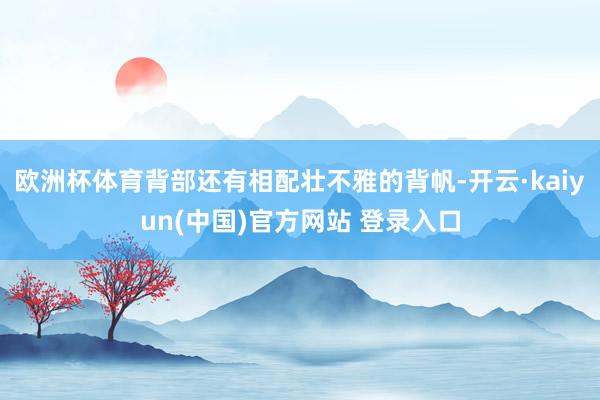 欧洲杯体育背部还有相配壮不雅的背帆-开云·kaiyun(中国)官方网站 登录入口