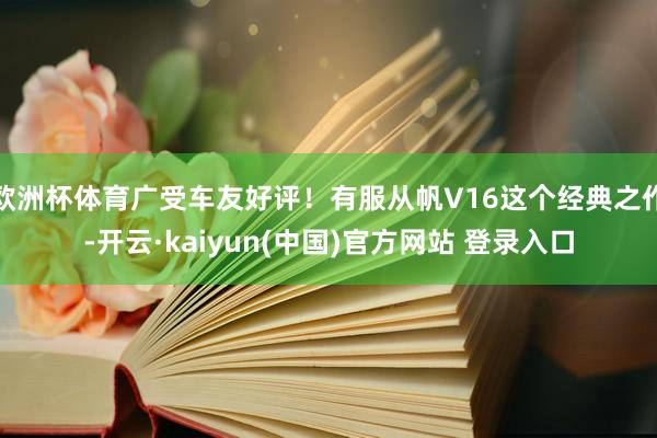 欧洲杯体育广受车友好评！有服从帆V16这个经典之作-开云·kaiyun(中国)官方网站 登录入口