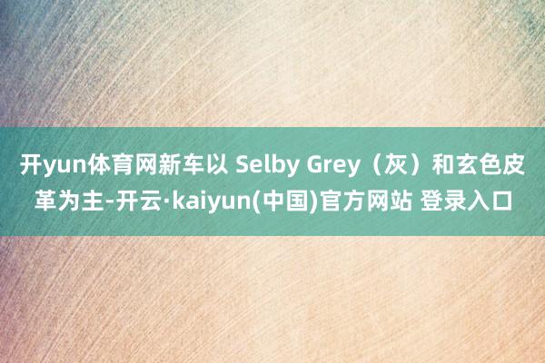 开yun体育网新车以 Selby Grey（灰）和玄色皮革为主-开云·kaiyun(中国)官方网站 登录入口
